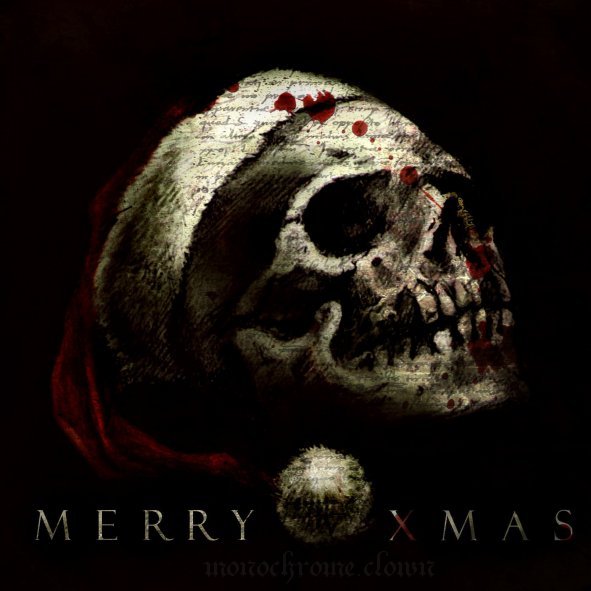 The Christmas Skull By Monochrome Clown