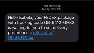 Text Message Fedex Tracking Ey2klzyhf1y3xgh8 Wallpaper