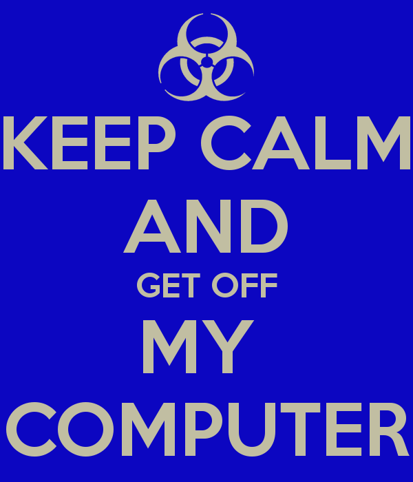 Keep Calm And Get Off My Puter Carry On Image