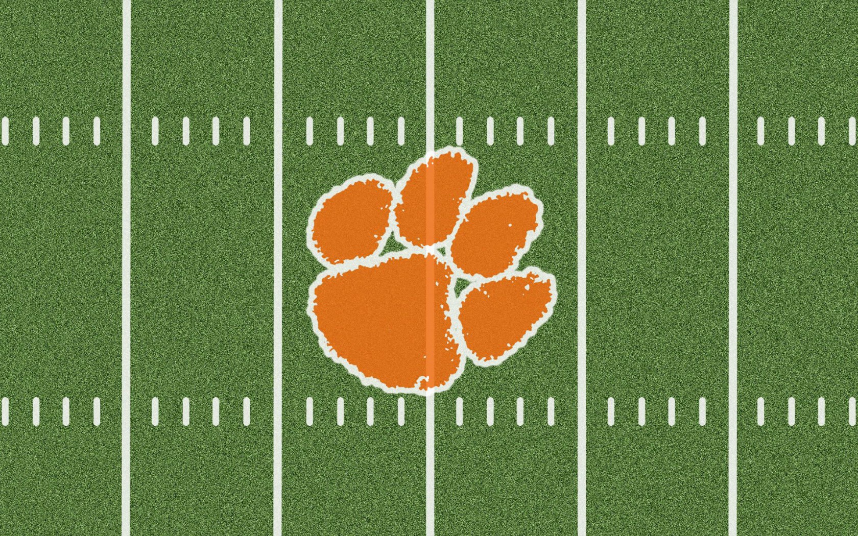 Football Field Clemson Logo On With Resolutions
