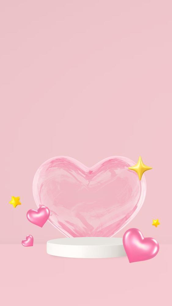 Pink Hearts Cool iPhone Wallpaper