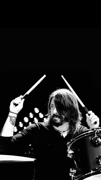 Dave Grohl On Drums iPhone 5c 5s Wallpaper