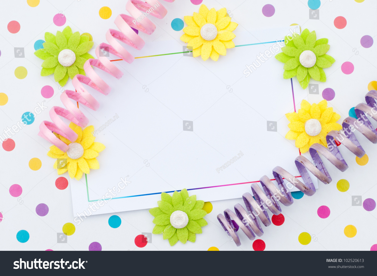 Festive Flower BirtHDay Card Design Background Stock Photo