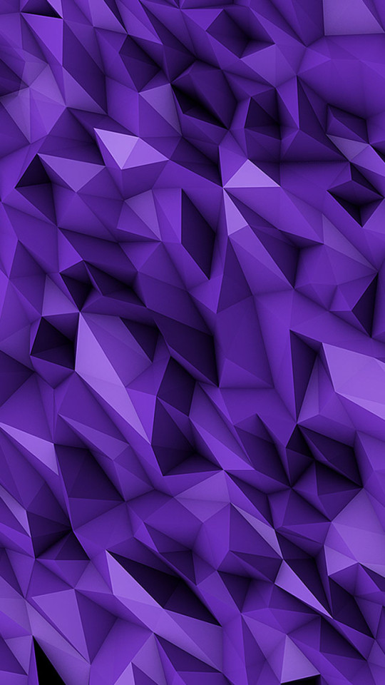 3d Purple Abstract Polygons Wallpaper iPhone