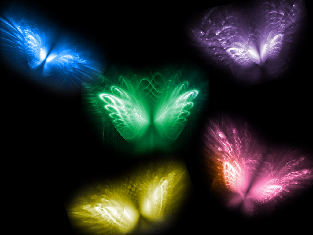 neon butterfly sketch