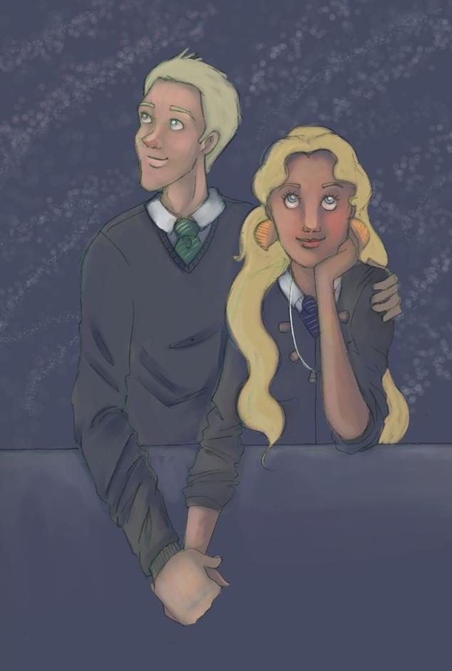 Luna And Draco Are Best Friends After The War Hogwarts Library