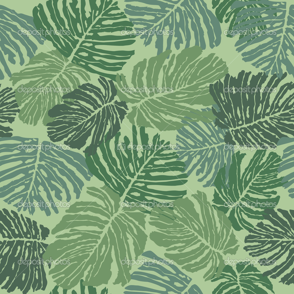 Tropical Leaves Pattern Abstract Floral