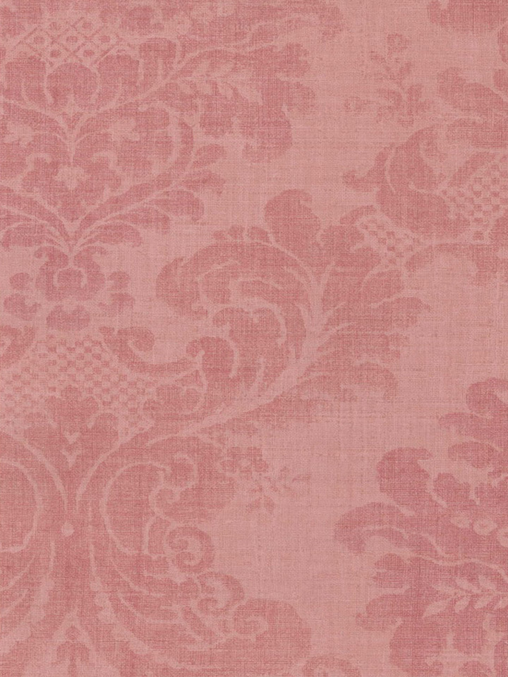 Pink Faded Damask Wallpaper Traditional