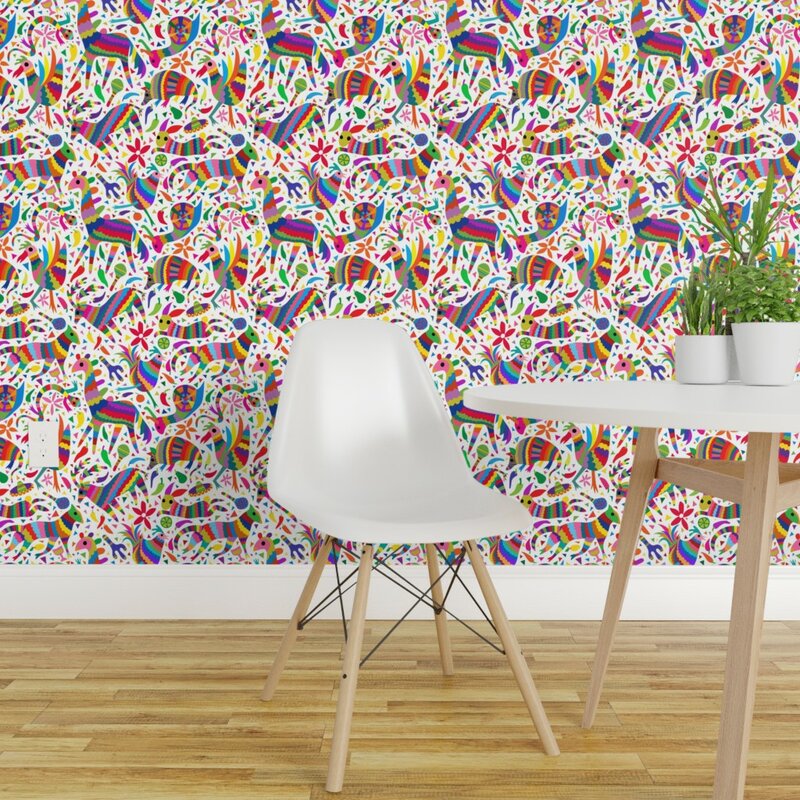 Ebern Designs Baros Otomi Removable Wallpaper Wayfair