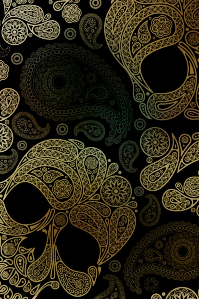Skull Pattern iPhone Wallpaper And 4s