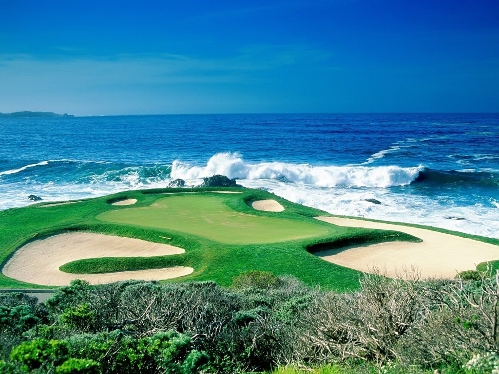 Ocean Golf Course Desktop Pc And Mac Wallpaper