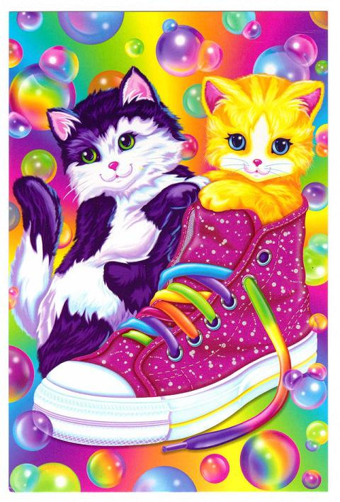 Lisa Frank Shoe Kittens Postcard High Top by CollectorsWarehouse