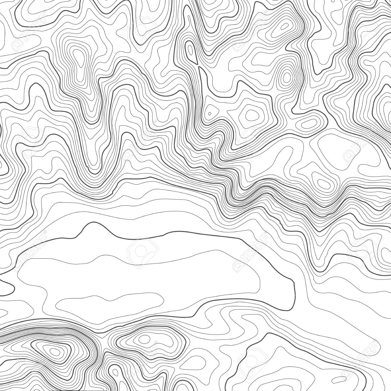 Topographic Map Background With Space For Copy Line Topography