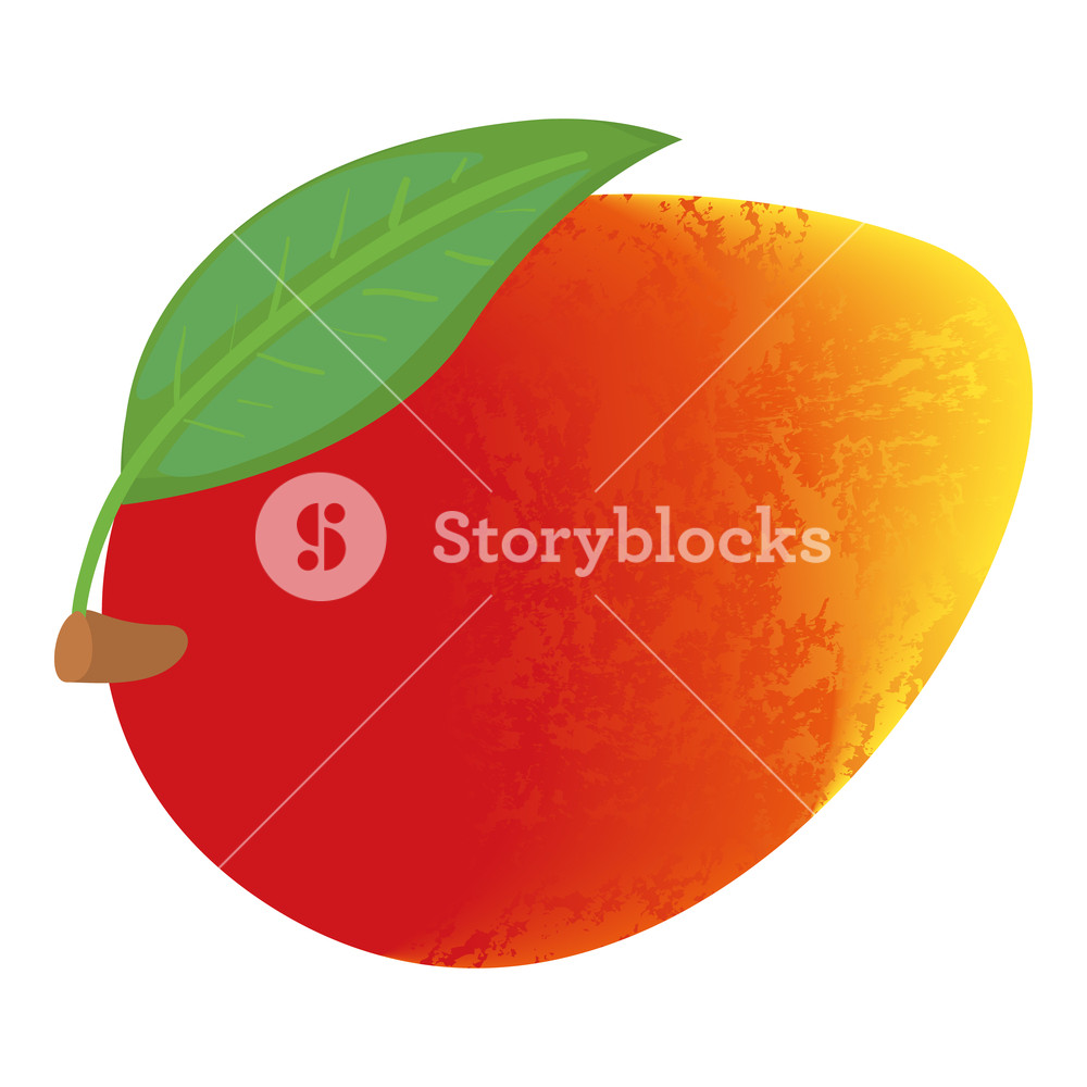 Mango Icon In Cartoon Style Isolated On White Background Fruits