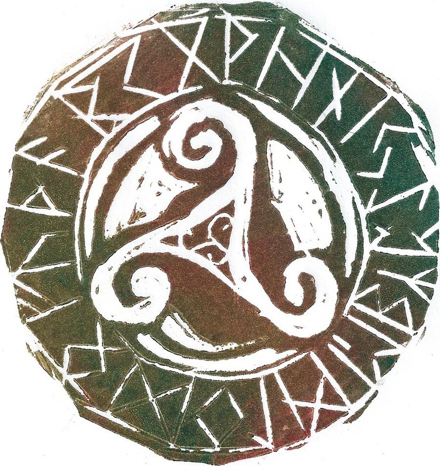 Norse Rune Wallpaper Triskel runes by