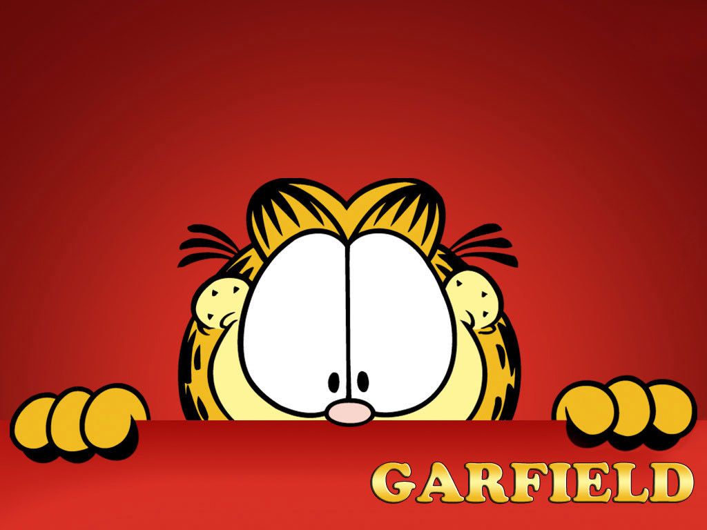 Garfield Red Background Wallpaper