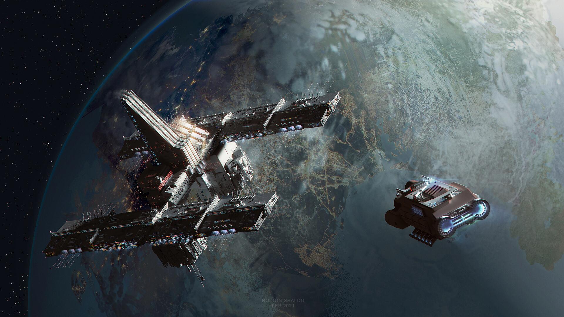 Sci Fi Space Station HD Wallpaper By Rodion Shaldo