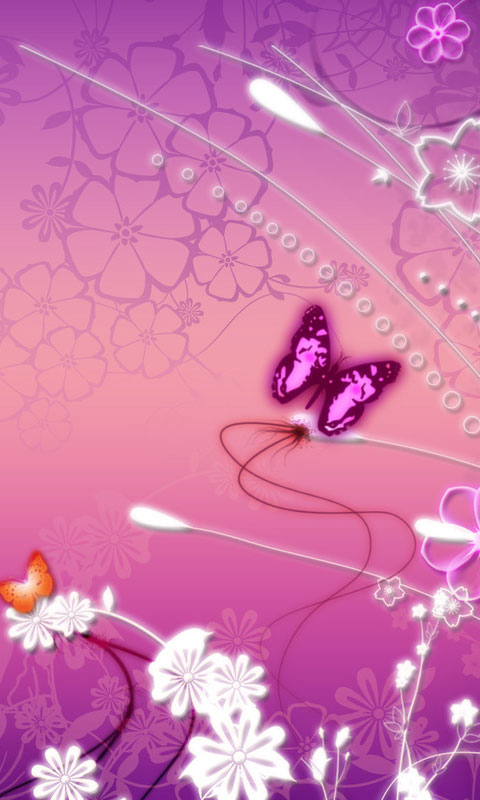 Butterfly Purple Wallpaper For Mobile Phone