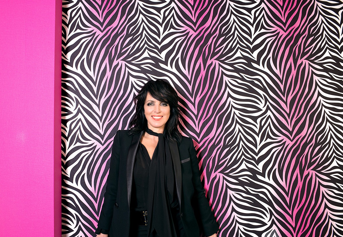 Wallpaper Nena Designer Marburg Zebra Pink Black