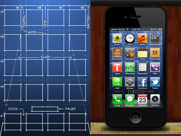 Free Download Got The Actual Blueprints To The First Design Of The Iphone Interface 600x450 For Your Desktop Mobile Tablet Explore 48 Make Your Own Wallpaper App Phone Wallpaper