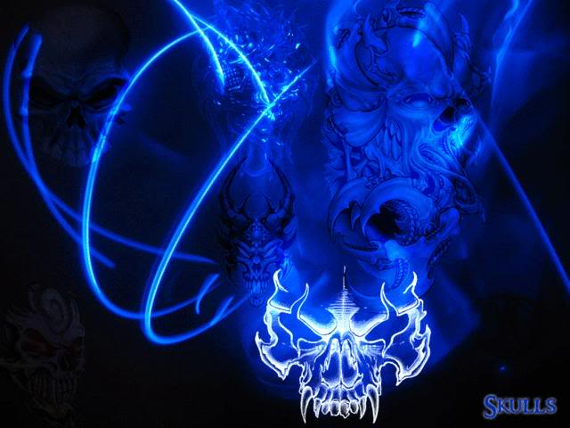 Blue Flame Skull Wallpaper Flaming Image
