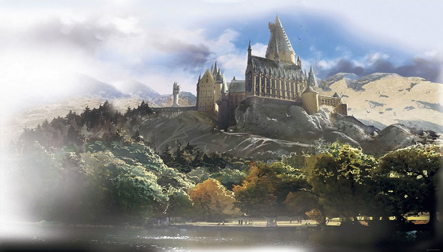 Harry Potter Hogwarts Castle Giant Wallpaper Accent Mural Contemporary