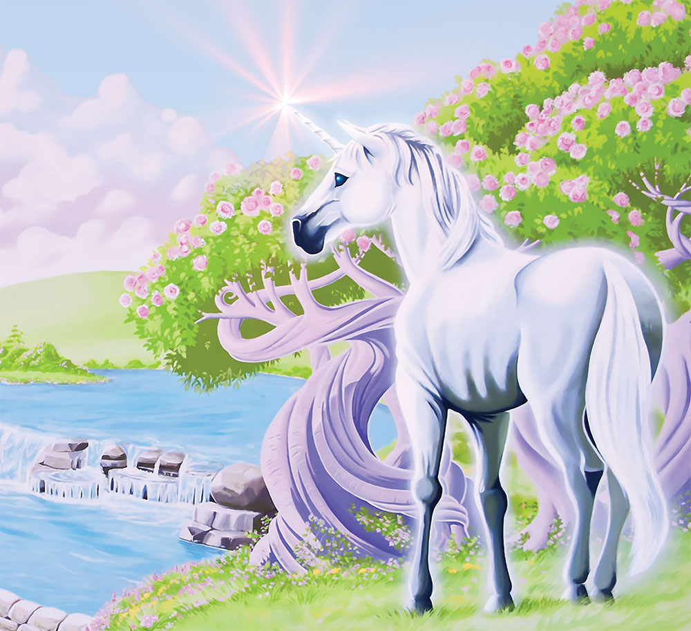 Princess Castle With Unicorn Wallpaper Mural Style