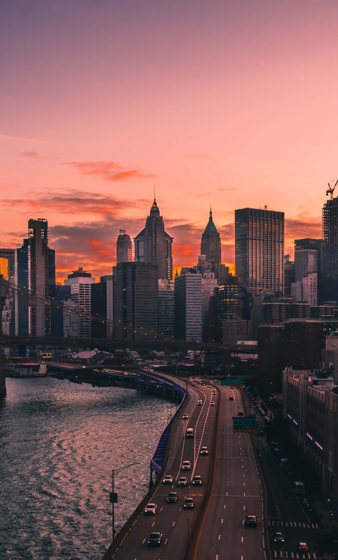 City Sunset iPhone Wallpaper