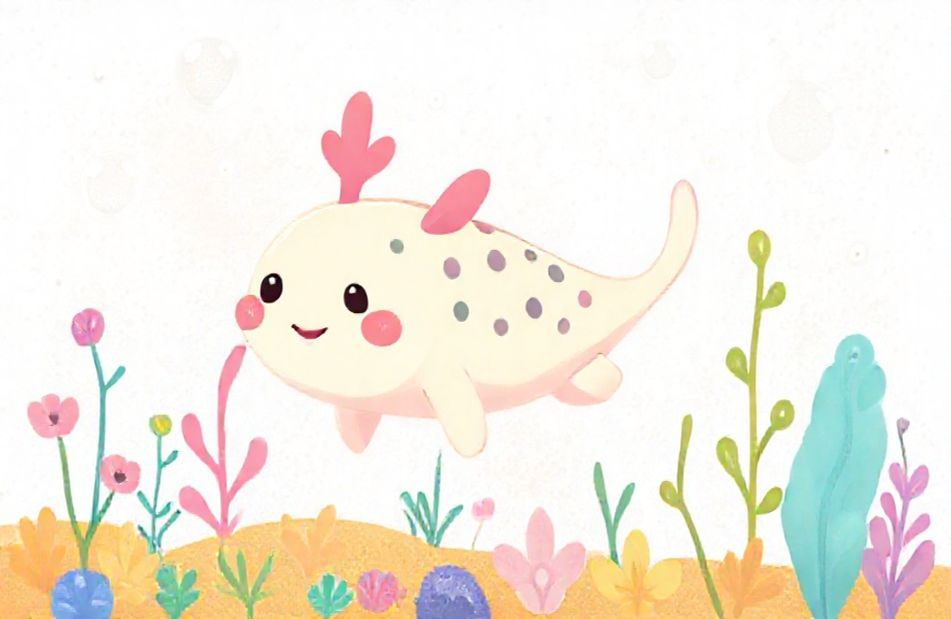 Kawaii Axolotl Wallpaper