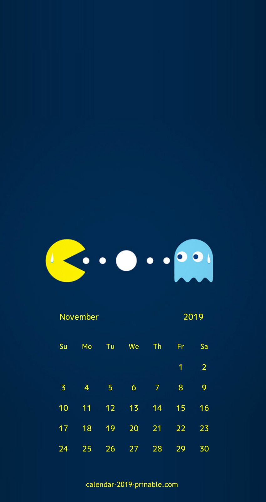November iPhone Calendar Wallpaper