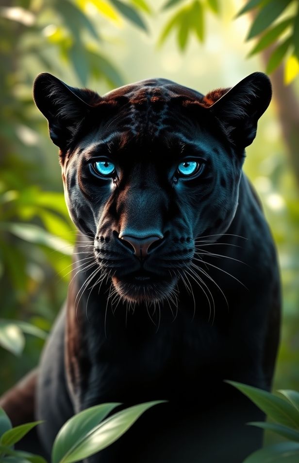 Black Panther Blue Eyes Wallpaper