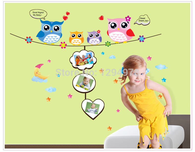 Owl Wallpaper For Kids Wall Stickers