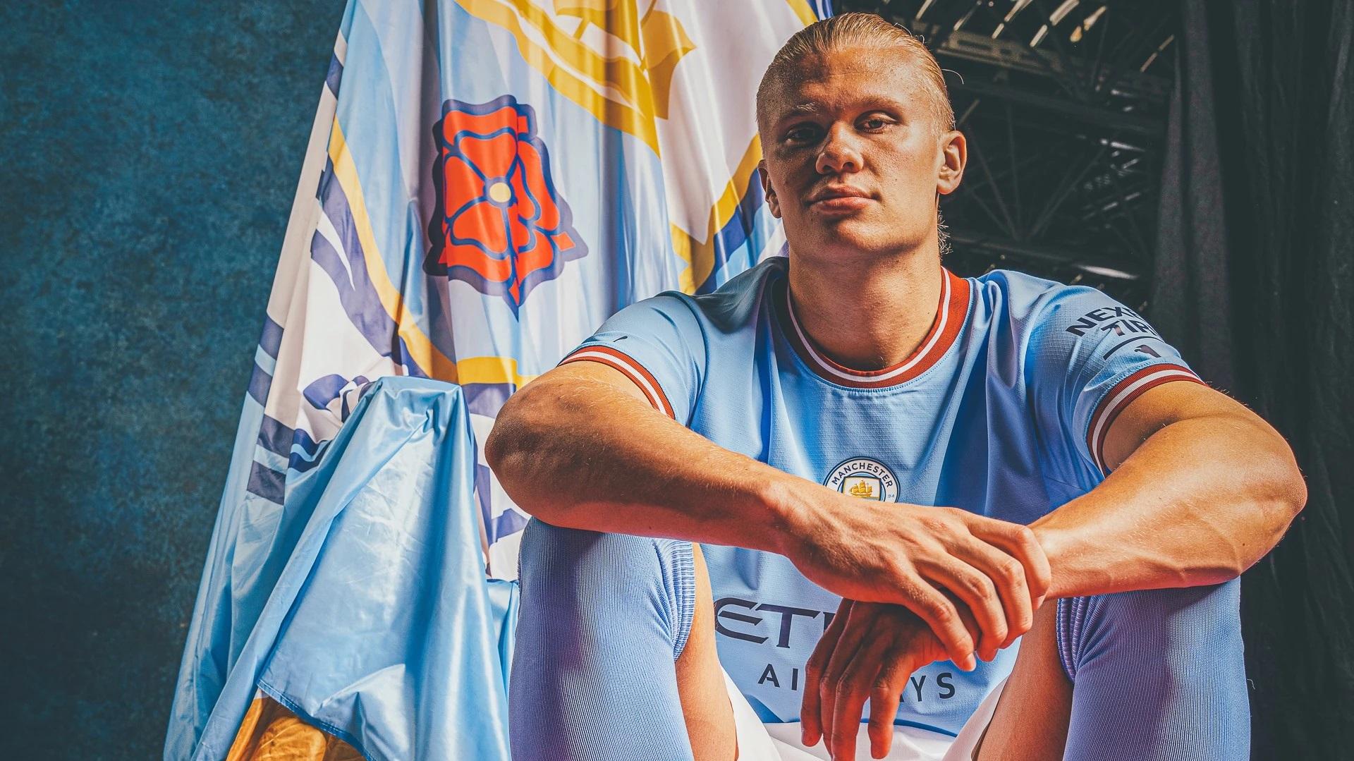 In Pictures Proud Erling Haaland Officially Joins Manchester City