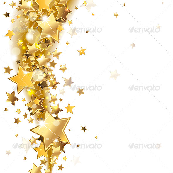 Background with Gold Stars Borders GFX Database