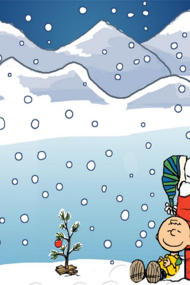 Charlie Brown Christmas Background Wallpaper   640x960   301109