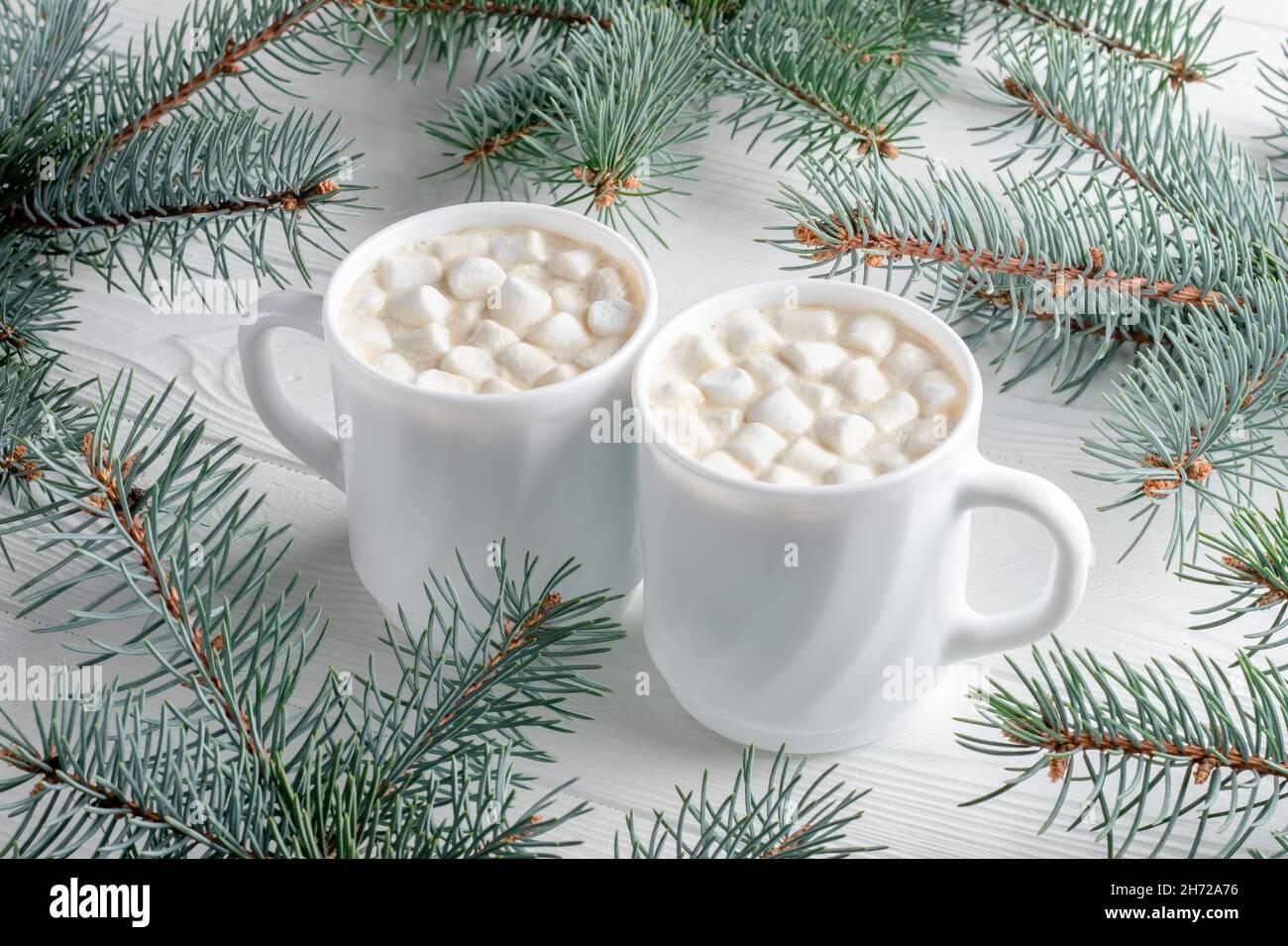 Mug Hot Cocoa Christmas Tree Hi Res Stock Photography And Image
