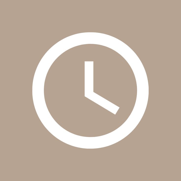Light Brown White Clock App Icon