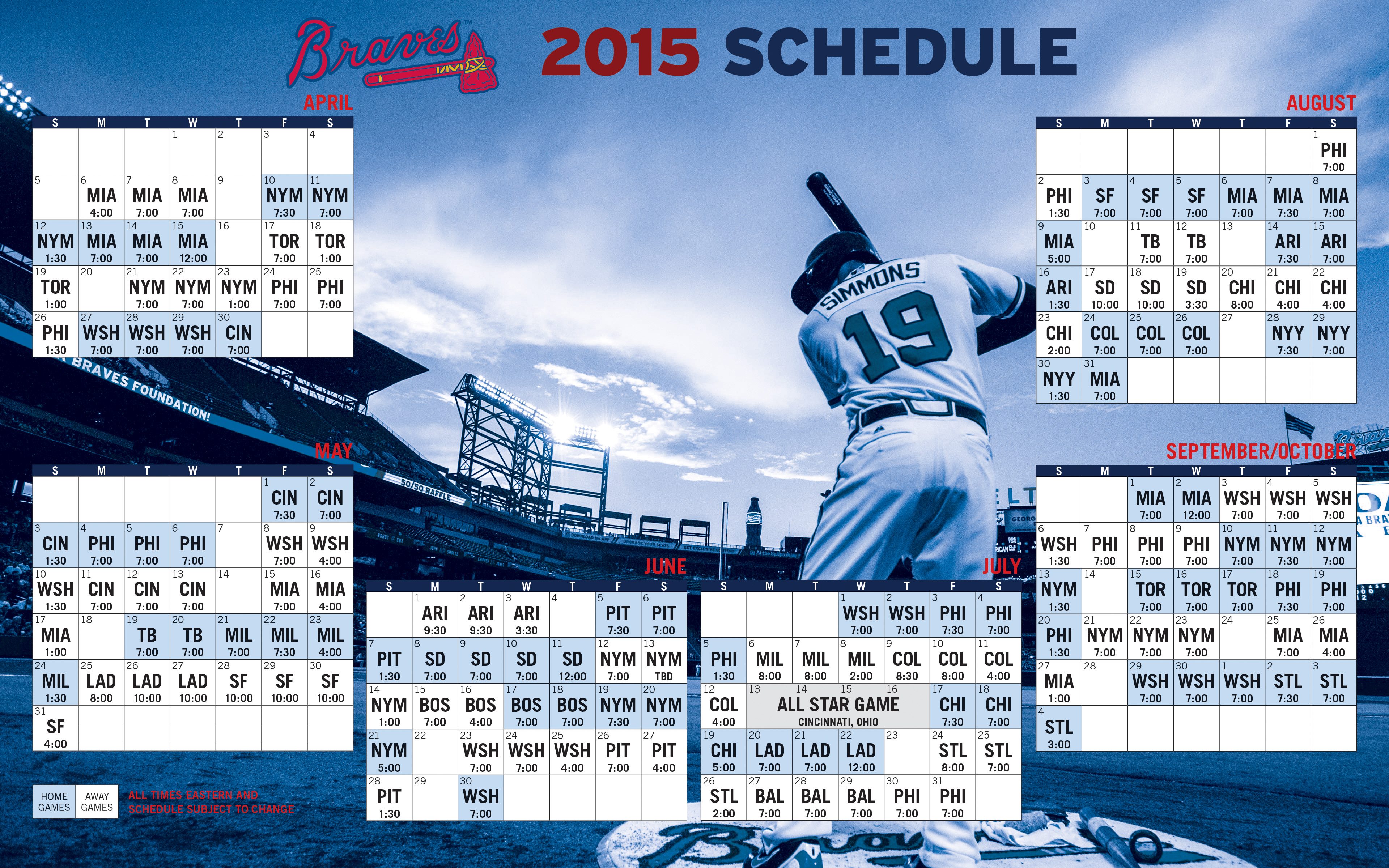 Free download atlanta braves season schedule [3840x2400] for your