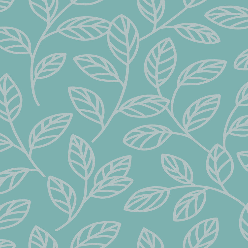 Free download Teal Turquoise with Silver Glitter Leaves Leaf Design