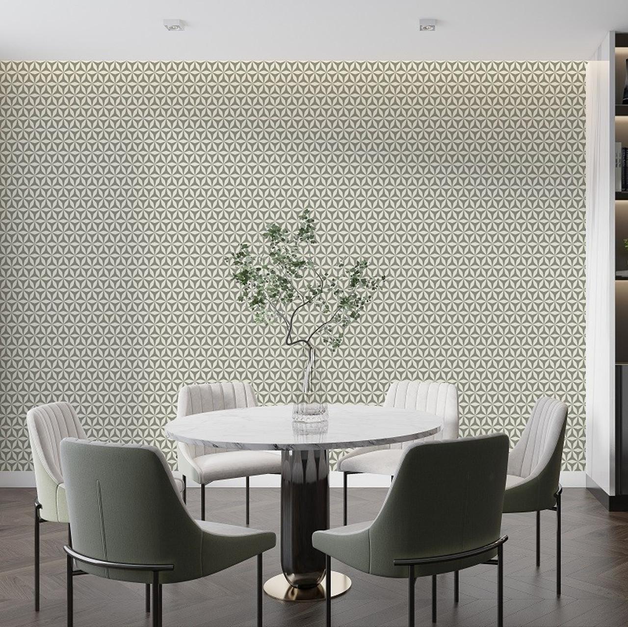 Origami Ii Sage Green Peel Stick Wallpaper Panel Sbc Decor