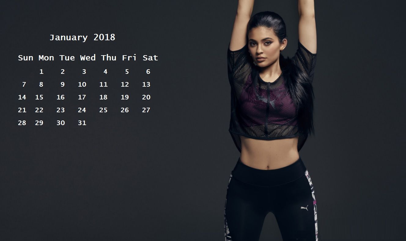 Kylie Jenner January Calendar HD Wallpaper