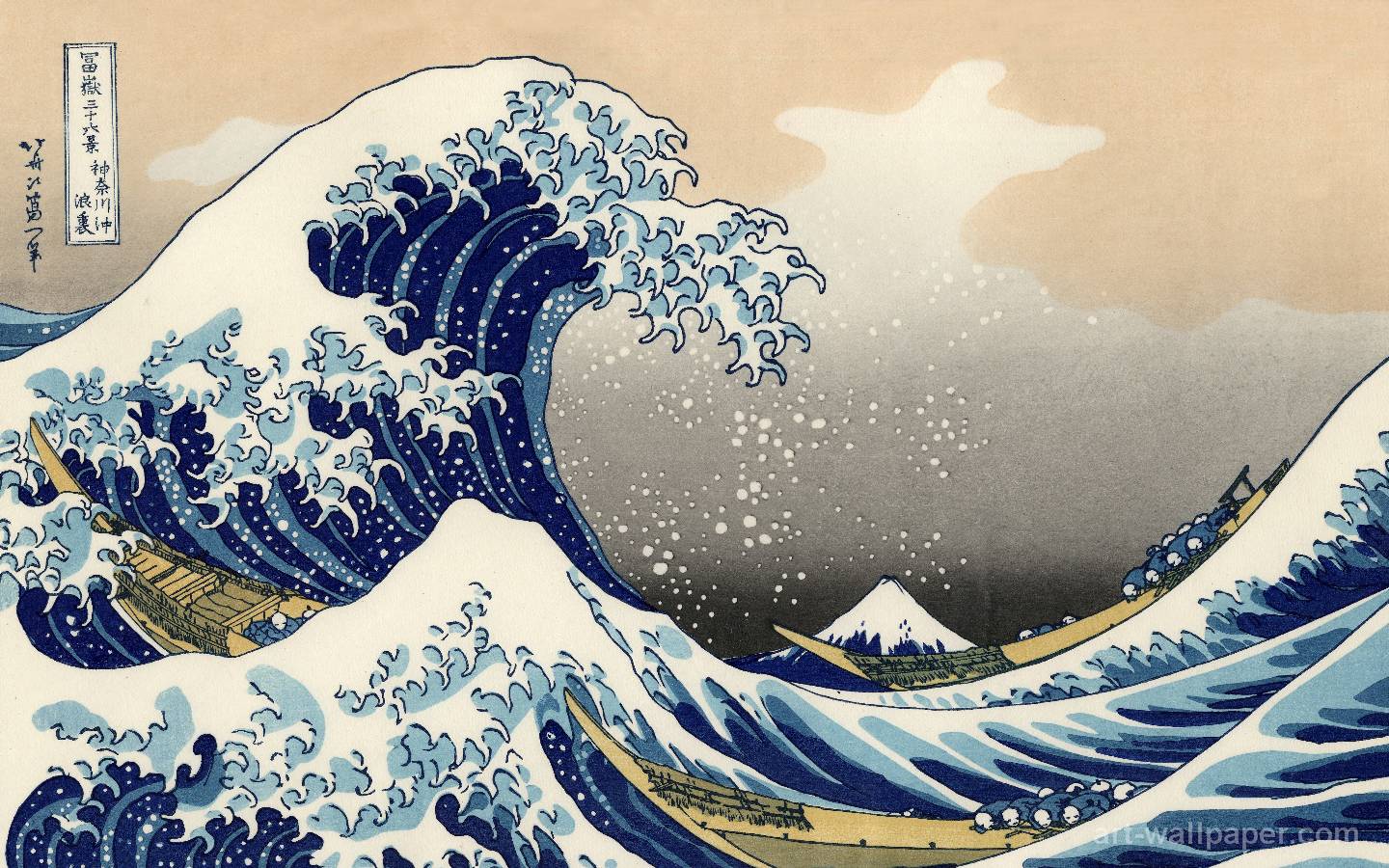 ocean artwork the great wave off kanagawa katsushika HD Wallpaper of