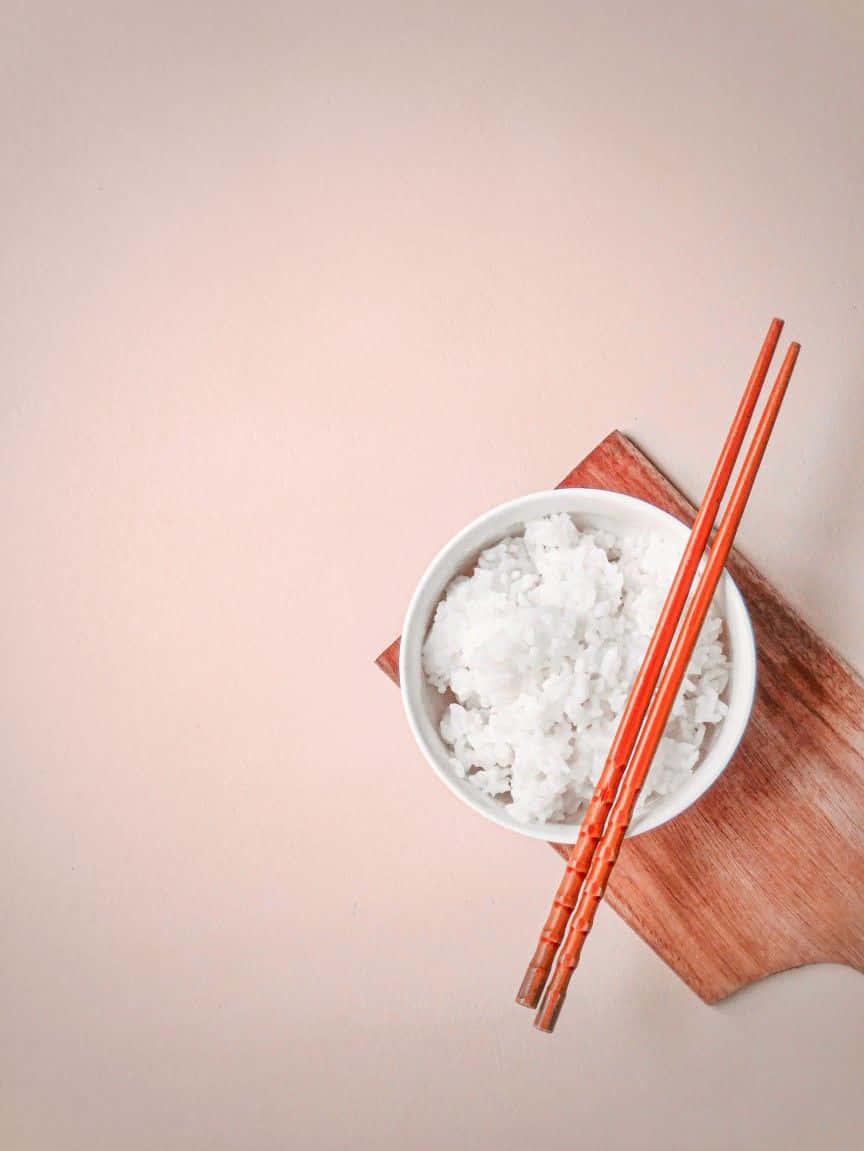 Minimalist Food Presentation On White Plate Wallpaper