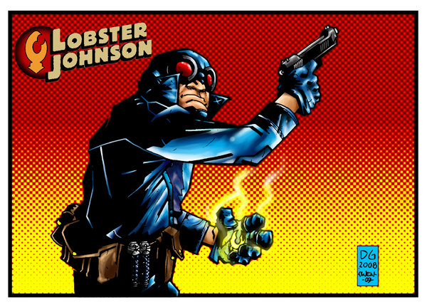 Lobster Johnson Wallpaper Colored Part