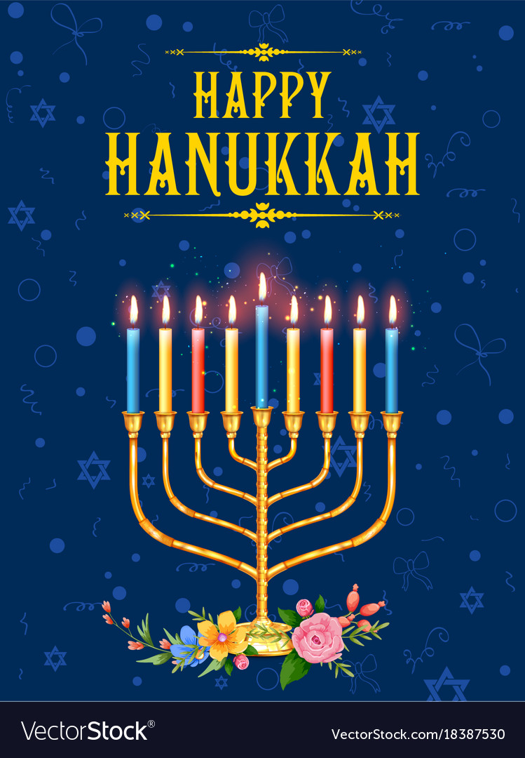 Free download Happy hanukkah jewish holiday background Vector Image