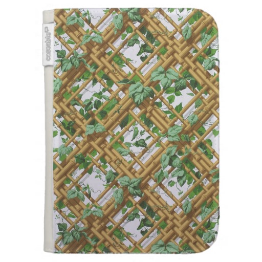 Dense ivy and trellis pattern wallpaper 1853 1859 kindle cases