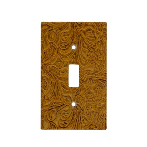 Tooled Tan Leather Look Faux Western Light Switch Covers Zazzle