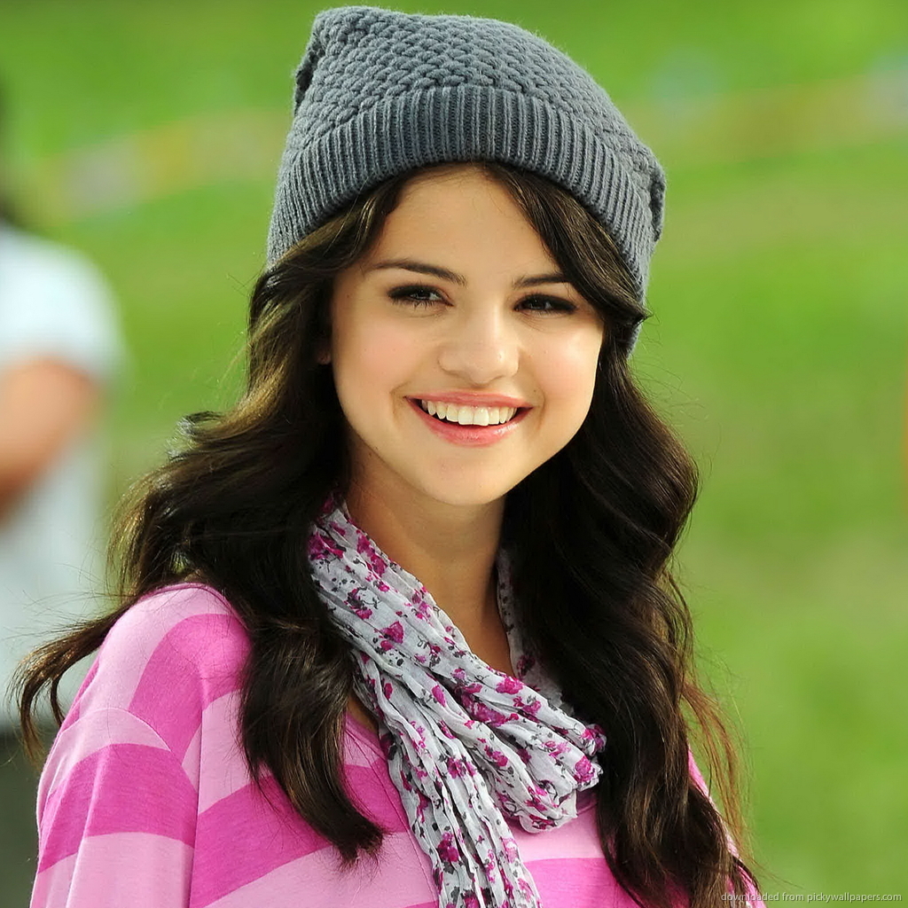 Selena Gomez In A Hat For iPad