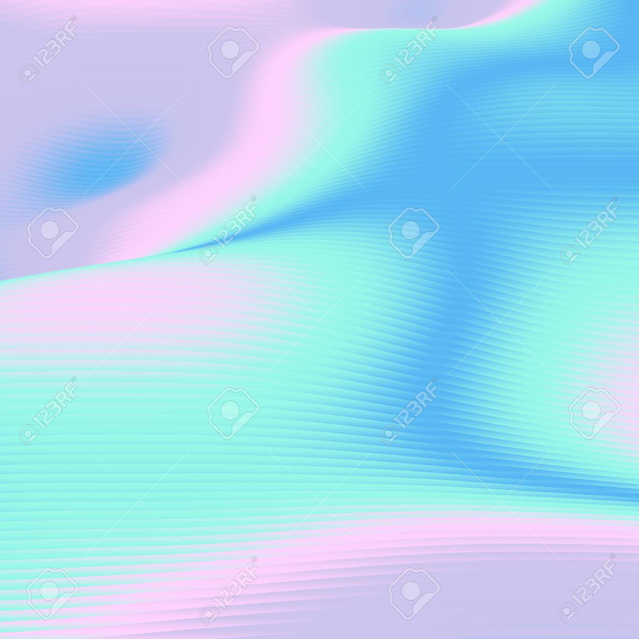 Abstract Colorful Wavy Background In Bright Rainbow Colors Modern
