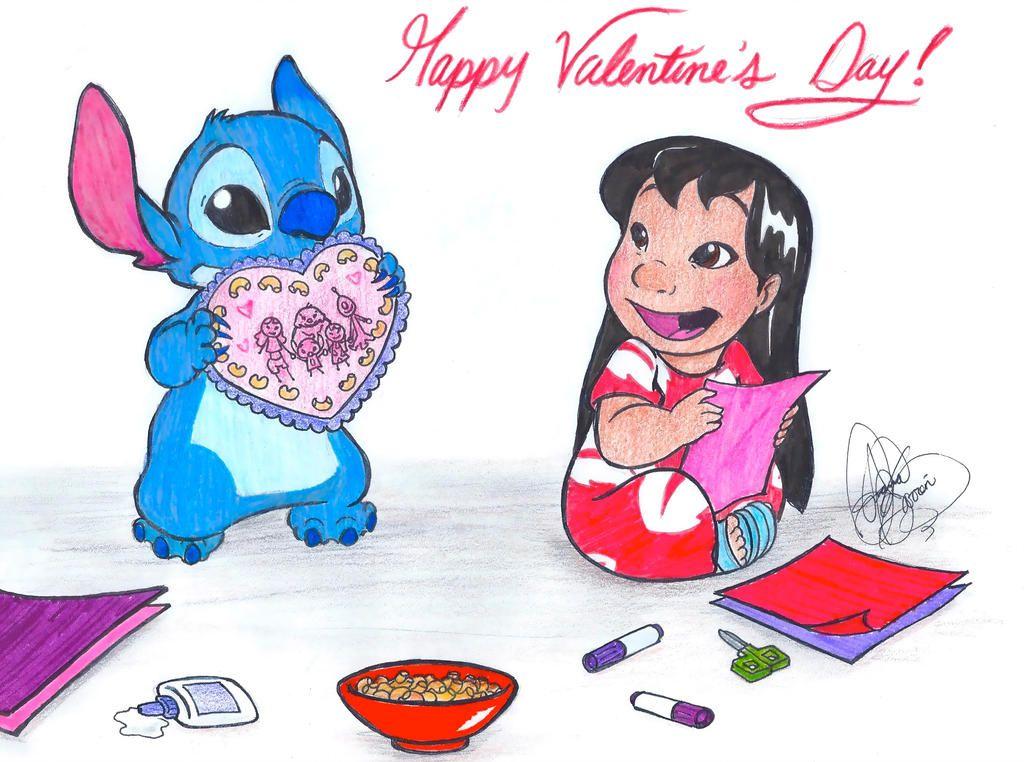 Valentine Cards By Db Artwork Lilo And Stitch